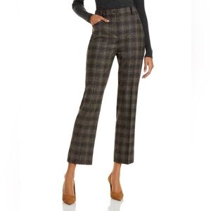 THEORY Straight Pant in Wool Auburn Plaid Size 2